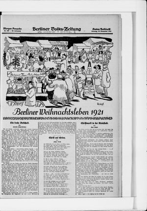 Berliner Volkszeitung vom 25.12.1921