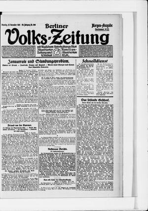 Berliner Volkszeitung vom 27.12.1921