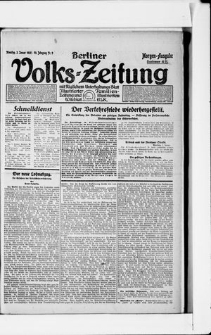 Berliner Volkszeitung vom 03.01.1922