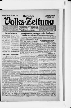 Berliner Volkszeitung vom 10.01.1922