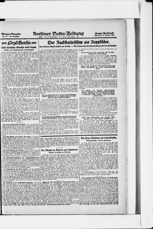 Berliner Volkszeitung vom 11.01.1922