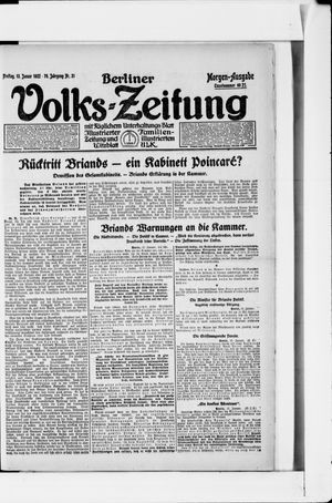 Berliner Volkszeitung vom 13.01.1922