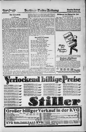 Berliner Volkszeitung vom 22.01.1922