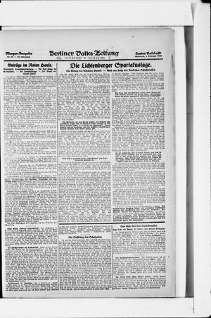Berliner Volkszeitung vom 01.02.1922
