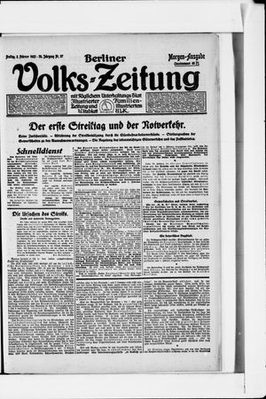 Berliner Volkszeitung vom 03.02.1922