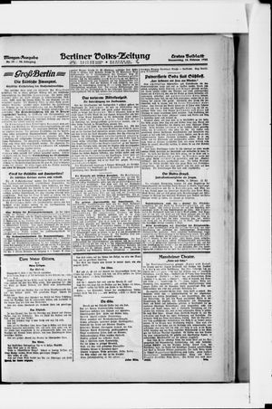 Berliner Volkszeitung vom 16.02.1922
