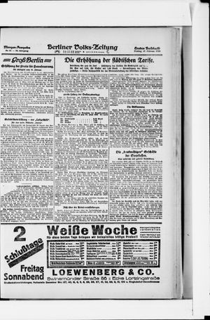 Berliner Volkszeitung vom 17.02.1922