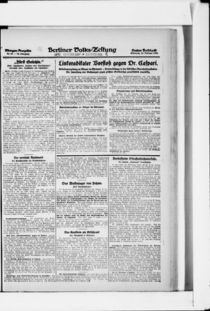 Berliner Volkszeitung vom 22.02.1922