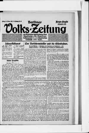 Berliner Volkszeitung vom 24.02.1922
