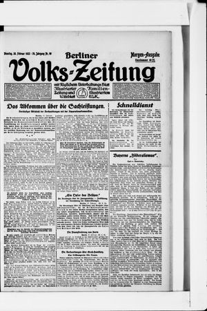 Berliner Volkszeitung vom 28.02.1922