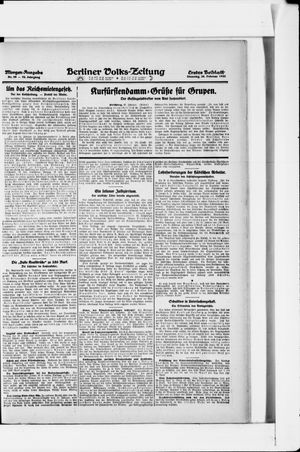 Berliner Volkszeitung vom 28.02.1922