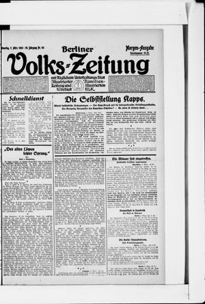 Berliner Volkszeitung vom 07.03.1922