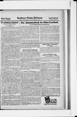 Berliner Volkszeitung vom 07.03.1922