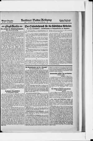 Berliner Volkszeitung vom 08.03.1922
