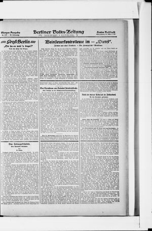 Berliner Volkszeitung vom 11.03.1922