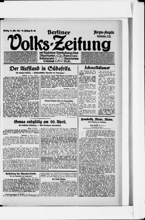 Berliner Volkszeitung vom 14.03.1922