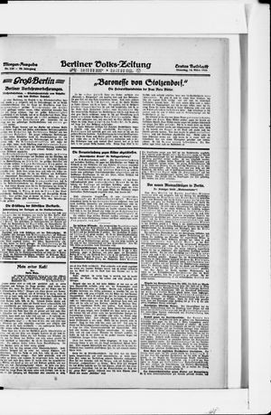 Berliner Volkszeitung vom 14.03.1922