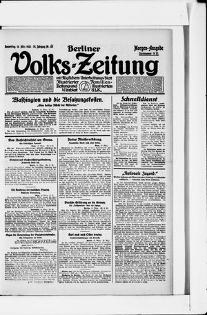 Berliner Volkszeitung vom 16.03.1922