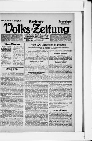 Berliner Volkszeitung vom 19.03.1922