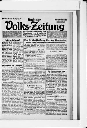Berliner Volkszeitung vom 22.03.1922