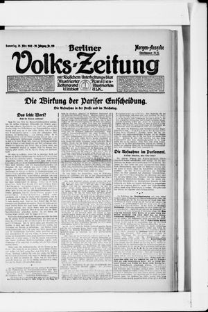 Berliner Volkszeitung vom 23.03.1922
