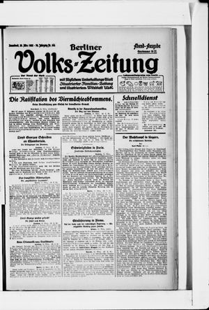 Berliner Volkszeitung vom 25.03.1922