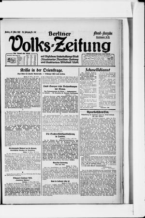 Berliner Volkszeitung vom 27.03.1922