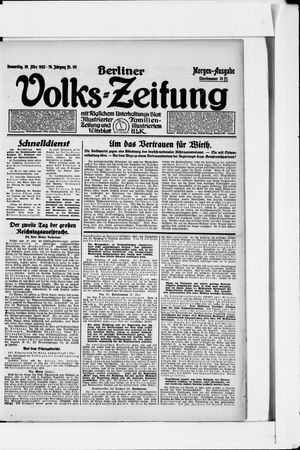 Berliner Volkszeitung vom 30.03.1922