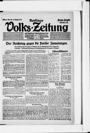 Berliner Volkszeitung vom 31.03.1922