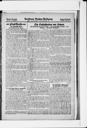Berliner Volkszeitung vom 02.04.1922