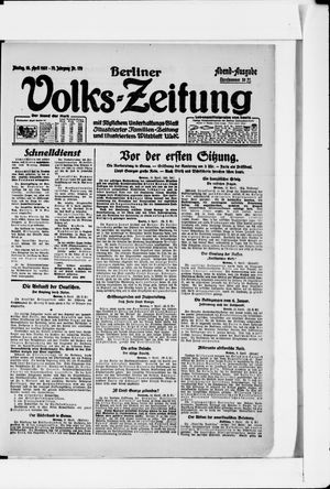 Berliner Volkszeitung vom 10.04.1922