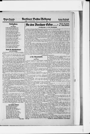 Berliner Volkszeitung vom 16.04.1922