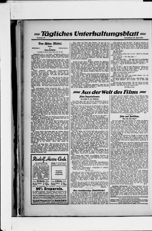 Berliner Volkszeitung vom 22.04.1922