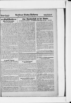 Berliner Volkszeitung vom 25.04.1922