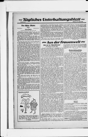 Berliner Volkszeitung vom 26.04.1922
