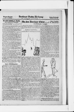 Berliner Volkszeitung vom 30.04.1922