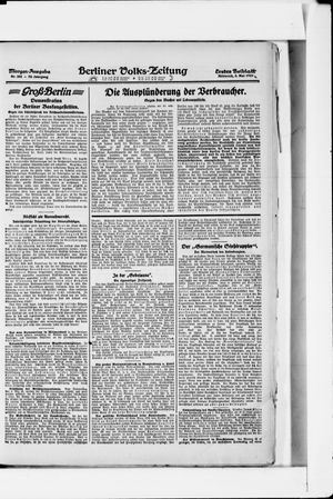 Berliner Volkszeitung vom 03.05.1922