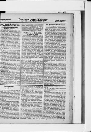 Berliner Volkszeitung vom 06.05.1922