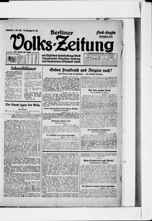 Berliner Volkszeitung vom 06.05.1922