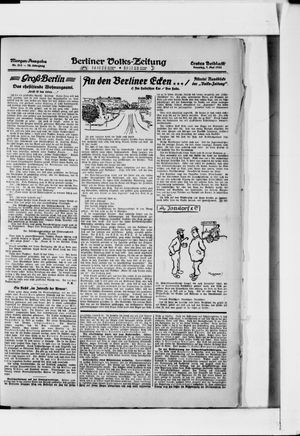 Berliner Volkszeitung vom 07.05.1922