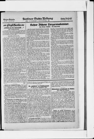 Berliner Volkszeitung vom 11.05.1922