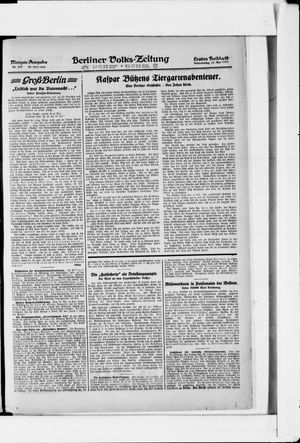 Berliner Volkszeitung on May 11, 1922