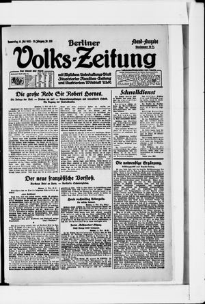 Berliner Volkszeitung on May 11, 1922