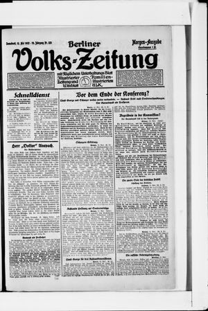 Berliner Volkszeitung vom 13.05.1922