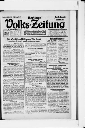 Berliner Volkszeitung vom 13.05.1922