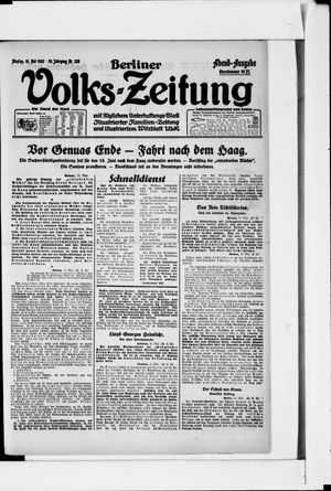 Berliner Volkszeitung vom 15.05.1922