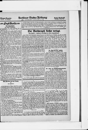 Berliner Volkszeitung vom 16.05.1922