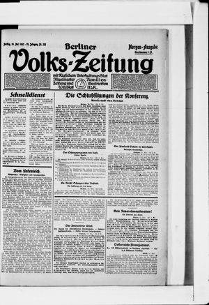 Berliner Volkszeitung vom 19.05.1922