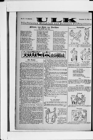Berliner Volkszeitung vom 20.05.1922