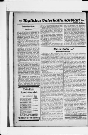 Berliner Volkszeitung vom 24.05.1922